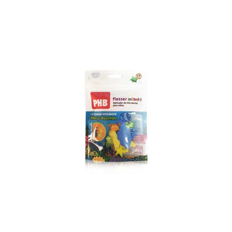 PHB Flosser infantil aplicador de hilo dental 16 uds