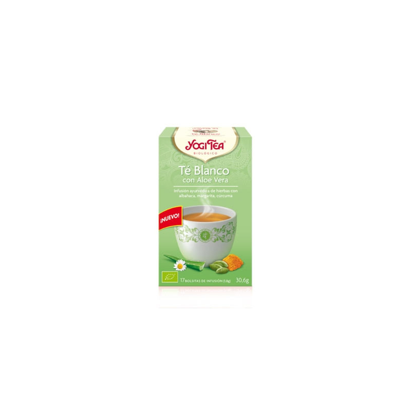 Yogi Tea Te Blanco Infusion Albahaca Manzanilla y Curcuma 17 uds