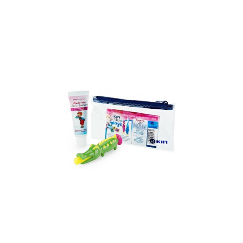 Kin Cepillo dental infantil cocodrilo + pasta dental fresa 25ml