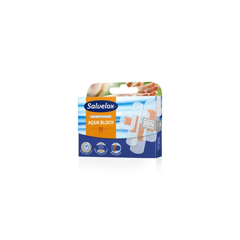 Salvelox Apósito adhesivo aqua block 16 uds