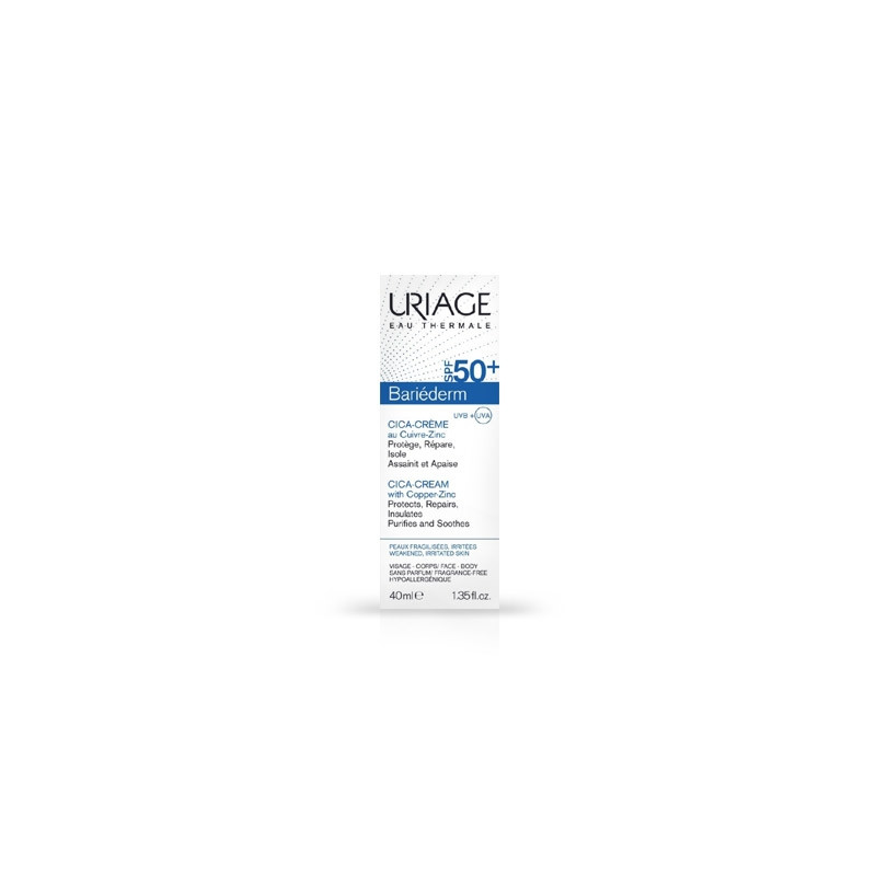 Uriage Bariederm cica-crema reparadora piel irritada spf 50+ 40ml