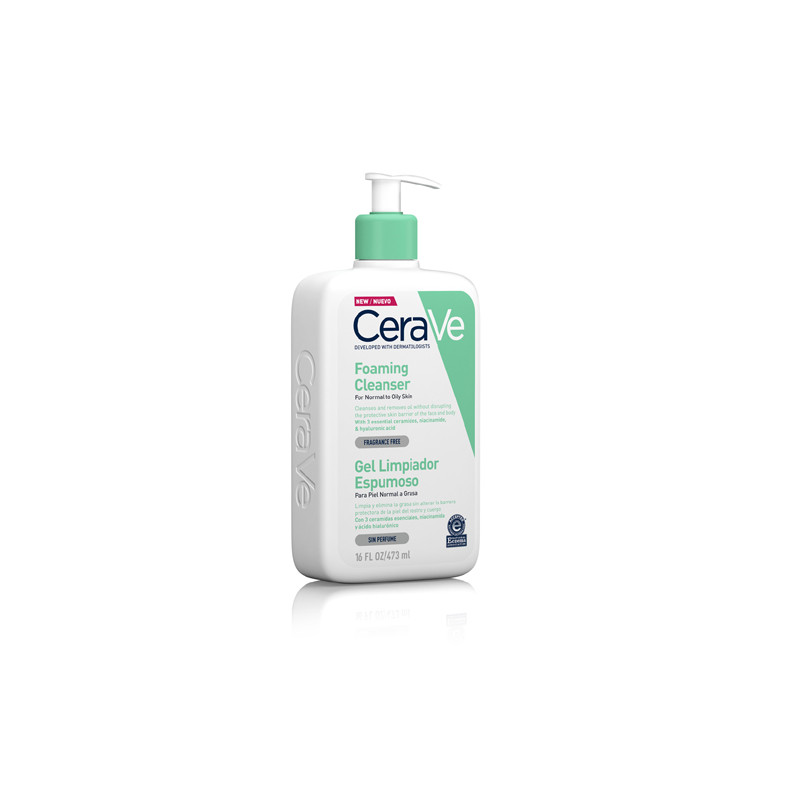 Cerave Gel limpiador Espumoso Piel Normal-Grasa 473ml
