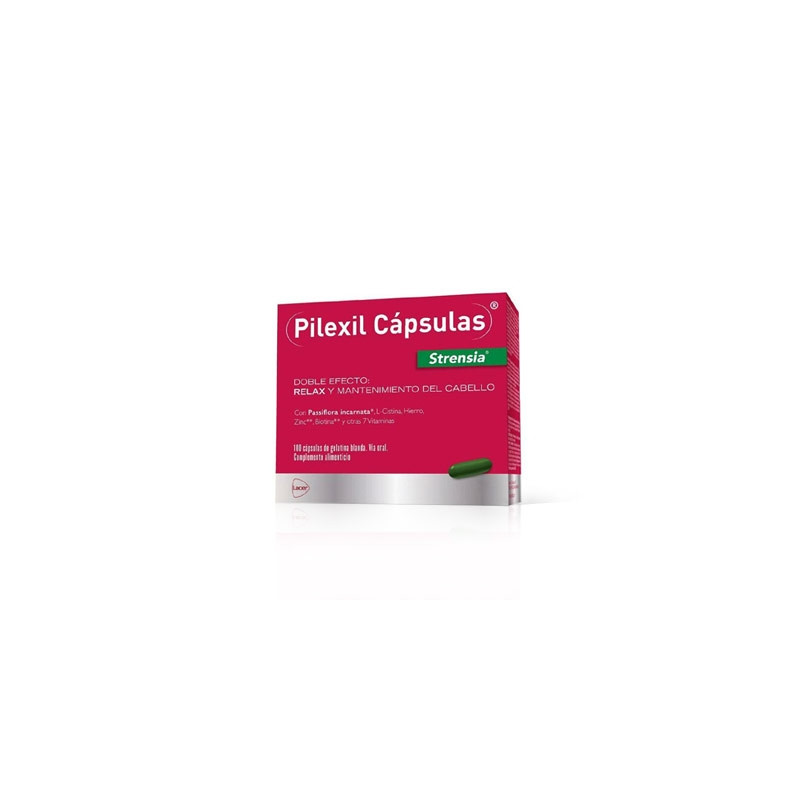 Pilexil Strensia relax y mantenimiento del cabello 100 cápsulas