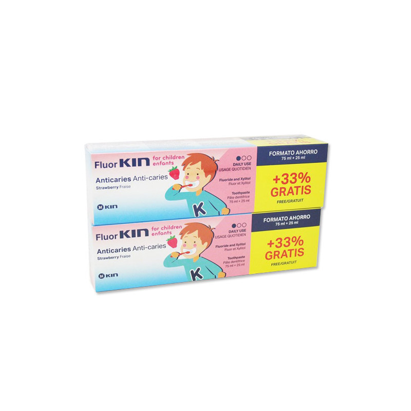 Fluorkin Infantil Pasta Dental Fresa Duplo 2x100ml