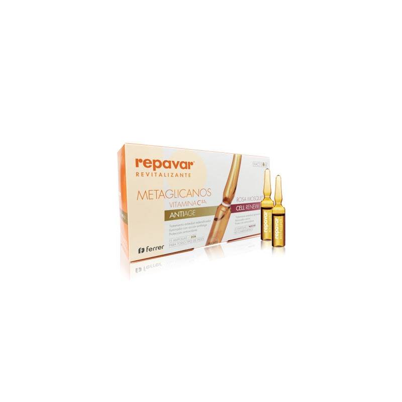 Repavar Revitalizante Metaglicanos 15 Ampollas +Cell Renew 15 Amp