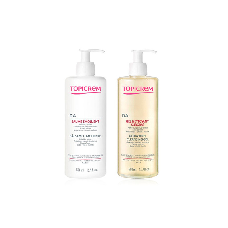 Topicrem DA Balsamo Emoliente P/Atopica 500ml+Gel Limpiador 500ml