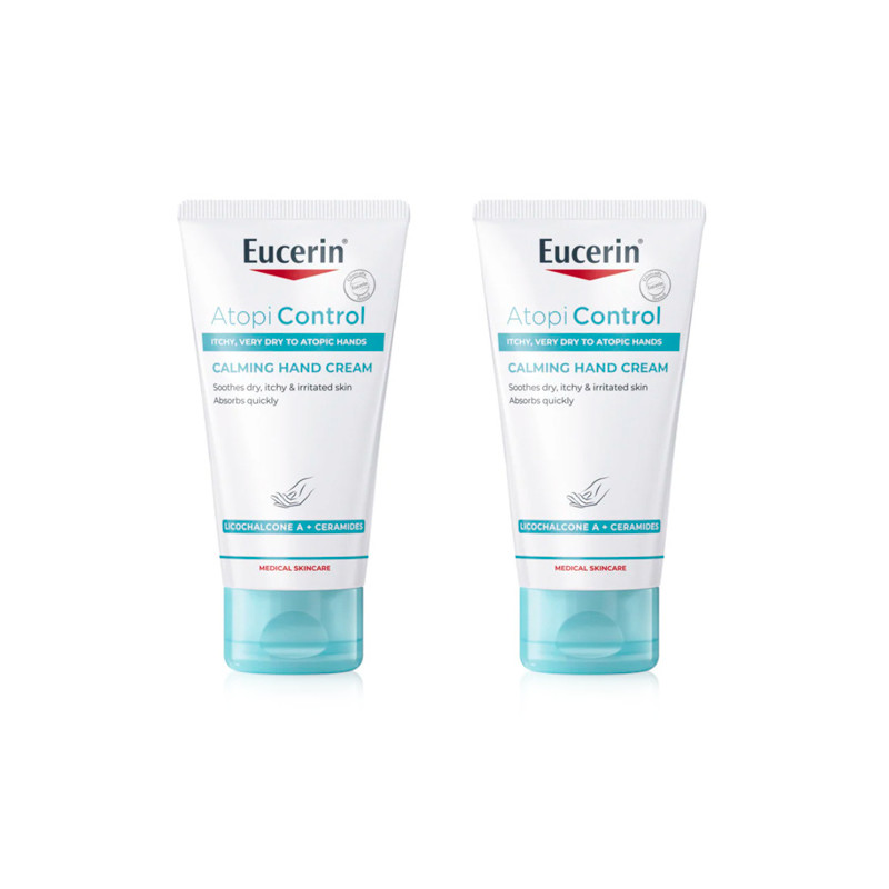 Eucerin Atopicontrol Crema Manos Secas e Irritadas Duplo 2x75ml