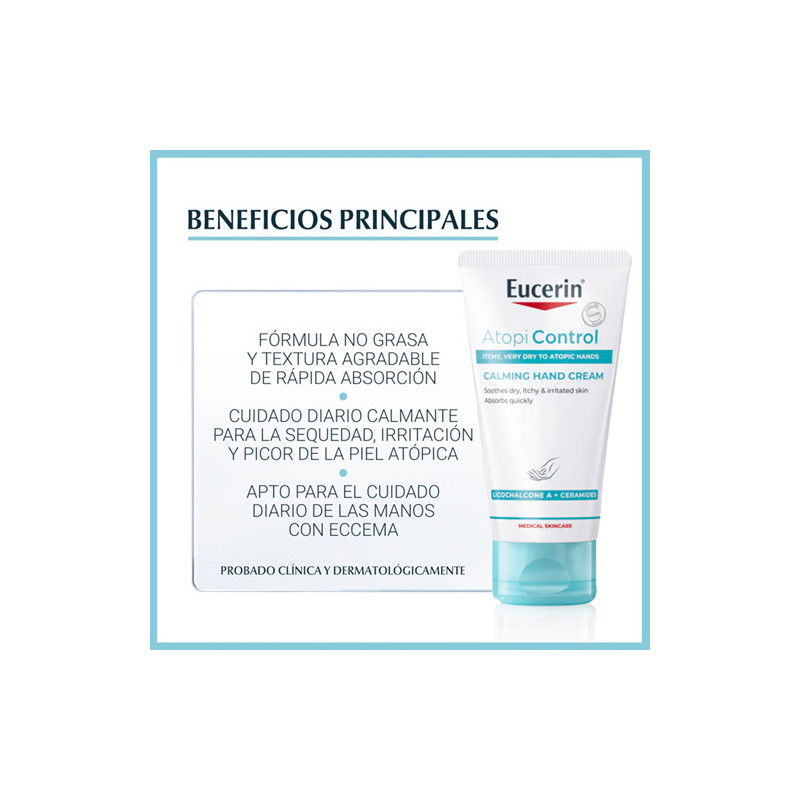 Eucerin Atopicontrol Crema Manos Secas e Irritadas Duplo 2x75ml