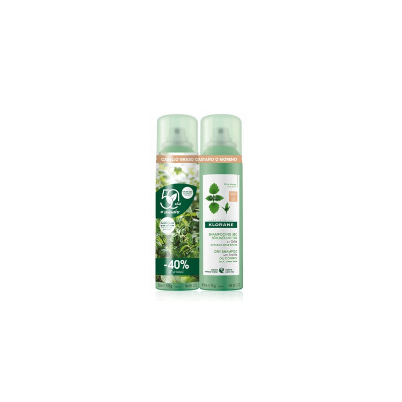 Klorane Champu Seco Seborreductor Color Ortiga Duplo 2x150ml