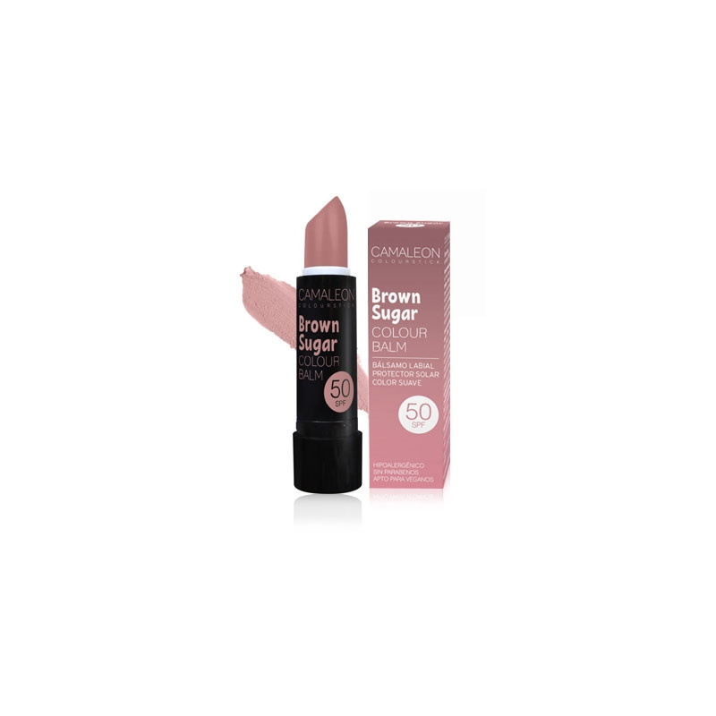 Camaleon brown sugar balsamo labial color suave spf 50 4gr
