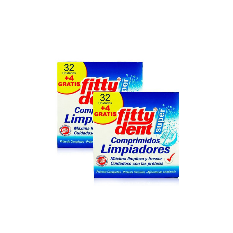 Fittydent Super Comprimidos Limpiadores Duplo 2x36 Uds
