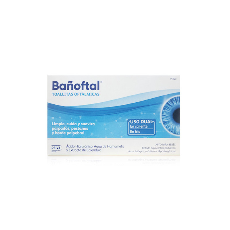 Bañoftal Toallitas Oftalmicas Oculares Higiene Diaria 20Uds