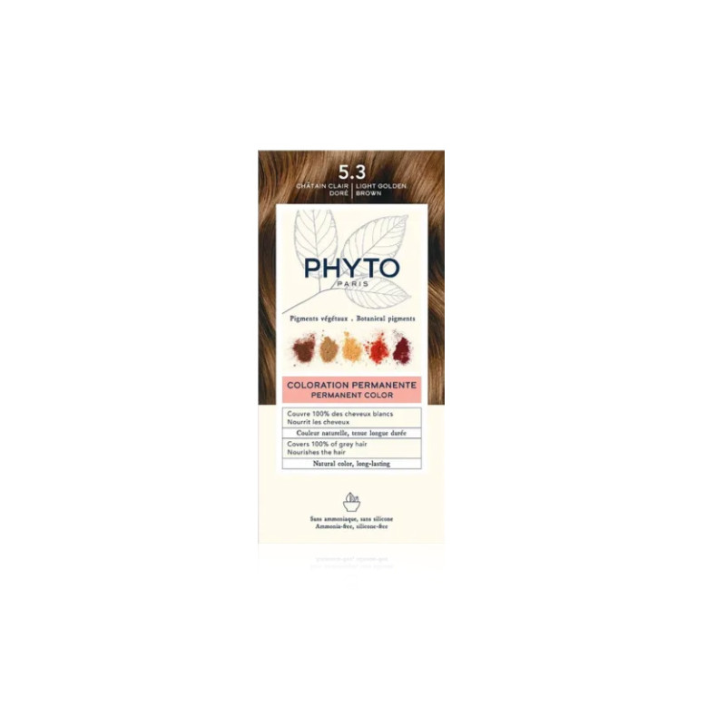 Phyto Color Tinte Permanente 5.3 Castaño Claro Dorado