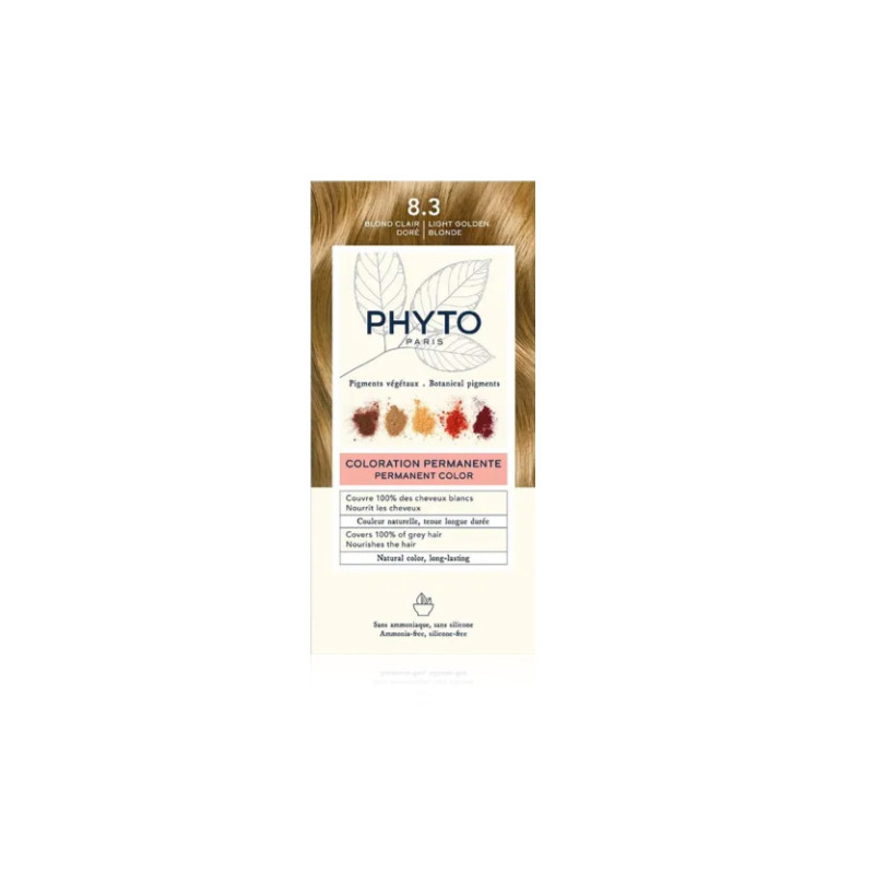 Phyto Color Tinte Permanente 8.3 Rubio Claro Dorado