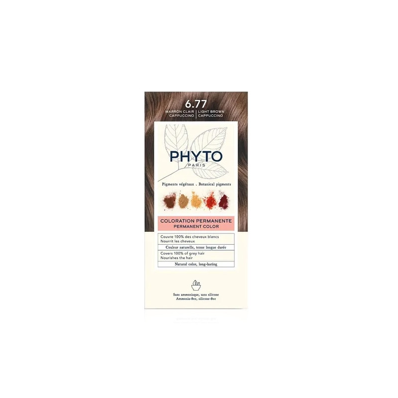 Phyto Color Tinte Permanente 6.77 Marron Claro Capuchino