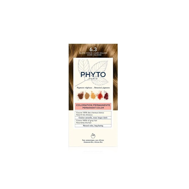 Phyto Color Tinte Permanente 6.3 Rubio Oscuro Dorado