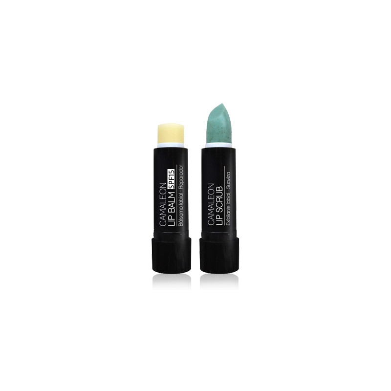 Camaleon lip scrub exfoliante labial melon 4gr+balsamo labial 4gr