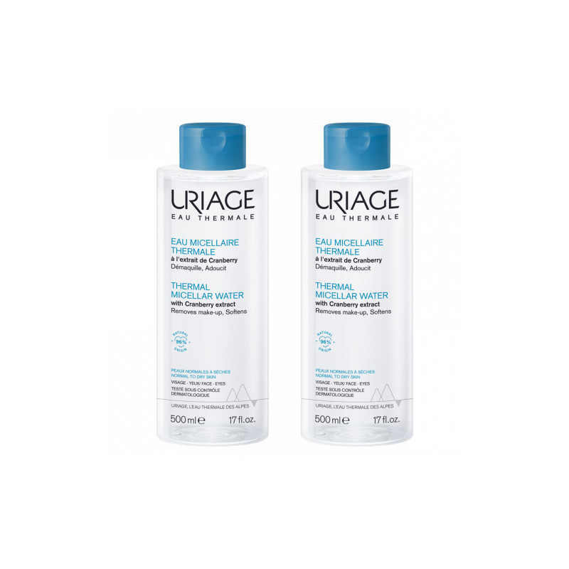 Uriage Agua Termal Micelar Desmaquillante P/Nor-Sec Duplo 2x500ml