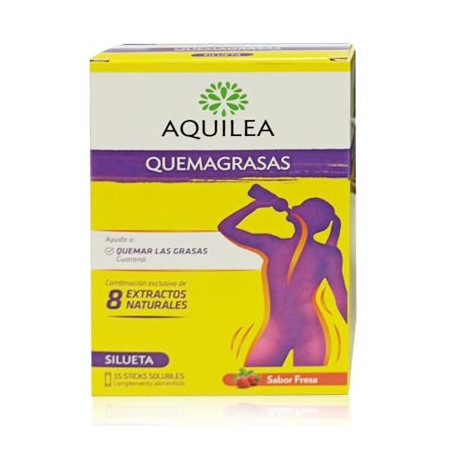 Aquilea Quemagrasas Silueta Sabor Fresa 15 Sticks Solubles