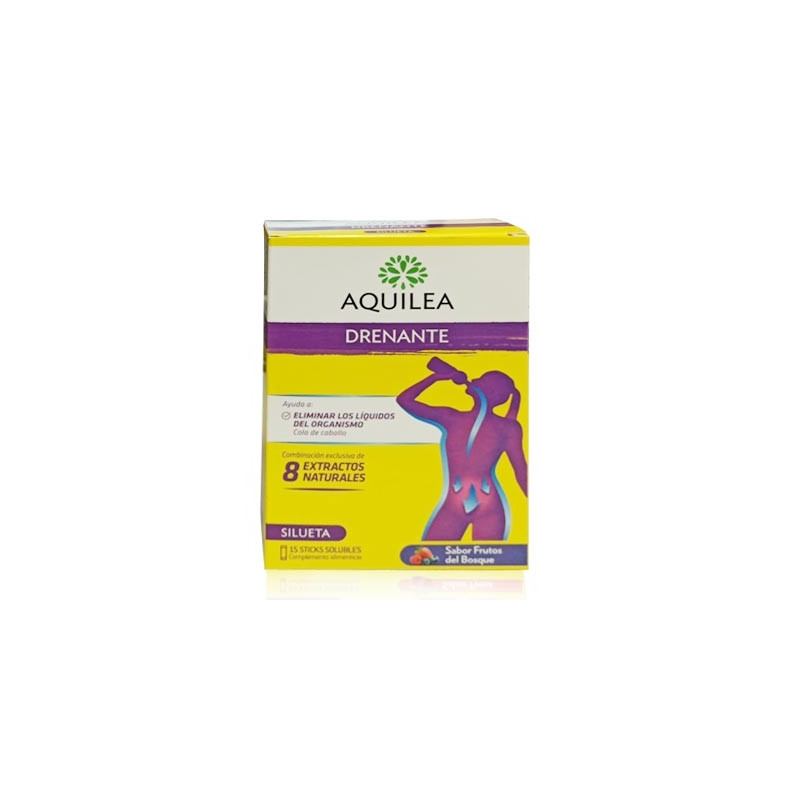 Aquilea Drenante Silueta Sabor Frutos Bosque 15 Sticks Solubles