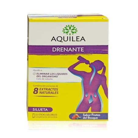 Aquilea Drenante Silueta Sabor Frutos Bosque 15 Sticks Solubles