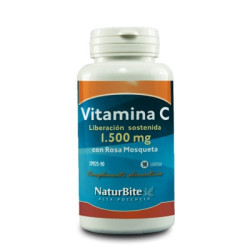 Natur Bite Vitamina C 1500mg con Rosa Mosqueta 90 Tabletas