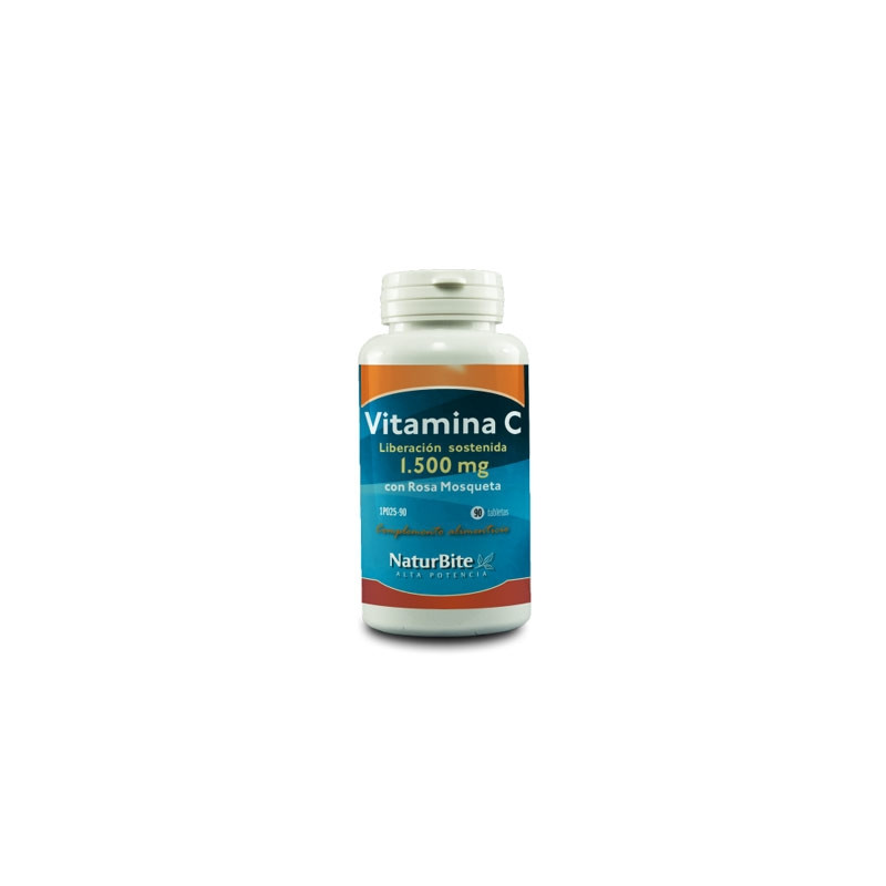 Natur Bite Vitamina C 1500mg con Rosa Mosqueta 90 Tabletas
