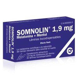 Somnolin Melatonina 1,9mg Laminas Bucodispersables Mentol 30 Uds