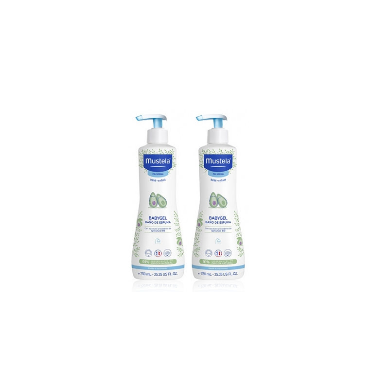 Mustela Bebe Babygel Baño de Espuma Duplo 2x750ml