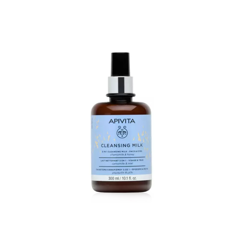 Apivita Cleansing 3 en 1 Leche Limpiadora Cara-Ojos 300ml