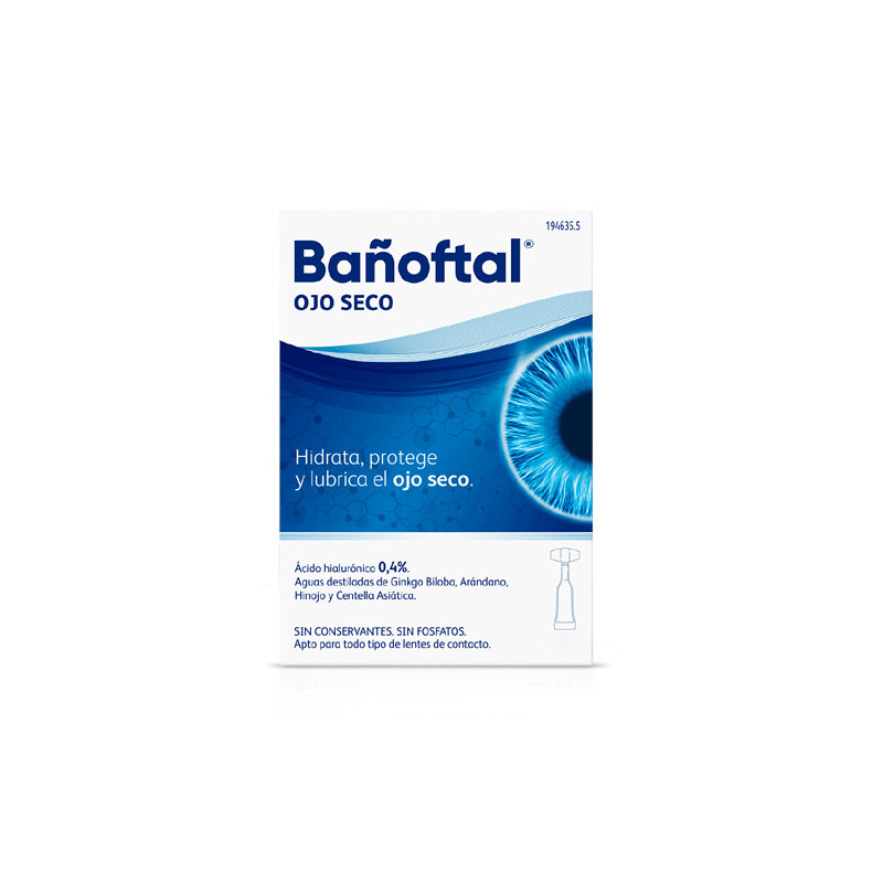 Bañoftal Ojo Seco Lubricante Ocular Monodosis 0,5ml 20 Uds
