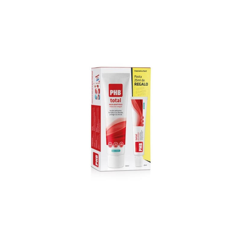 PHB Total Pasta Dental Sabor Menta 100ml + Pasta 25ml Regalo