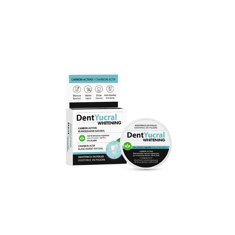 Dentyucral Blanqueador Dentifrico en Polvo Carbon Activo 50gr