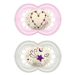 Mam Original Night Chupete Nocturno Astros Rosa 6m+ 2 Uds
