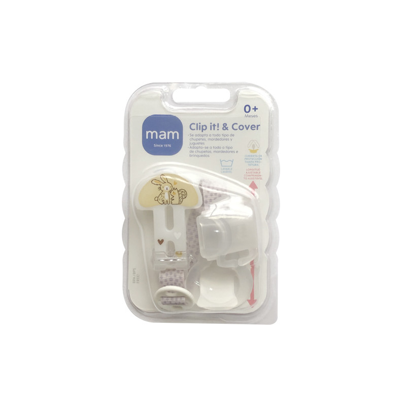 Mam Clip It Cover Broche Cinta Conejo-Ardilla 1Ud