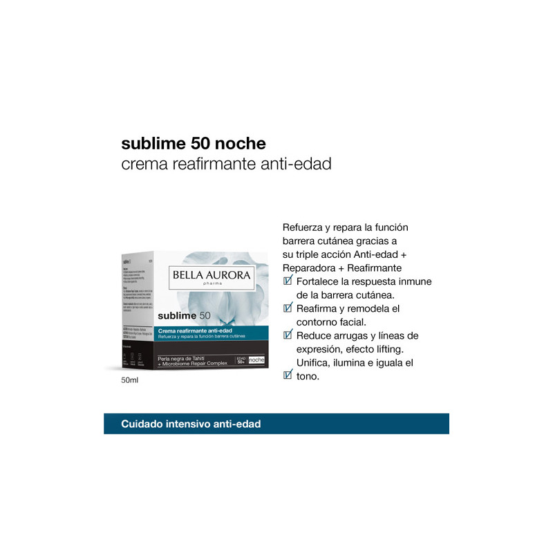 Bella Aurora Sublime 50 Crema Noche Reafirmante Antiedad 50ml