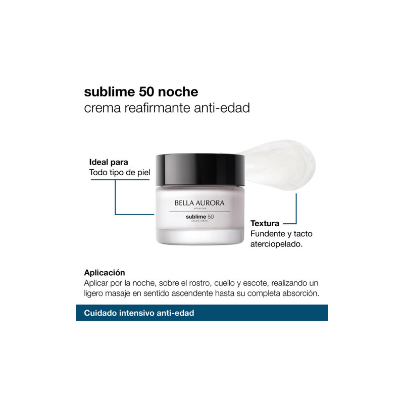 Bella Aurora Sublime 50 Crema Noche Reafirmante Antiedad 50ml