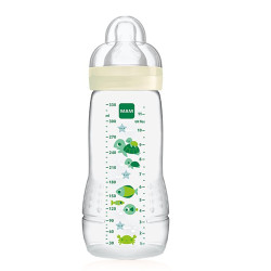 Mam Easy Active Biberon Tetina Silicona Amarillo 4m+ 330ml