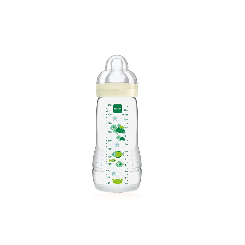 Mam Easy Active Biberon Tetina Silicona Amarillo 4m+ 330ml