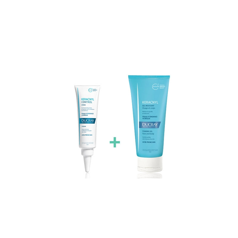 Ducray Keracnyl Control Crema 30ml + Gel Limpiador 200ml