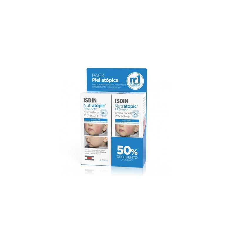 Nutratopic Pro Amp Crema Facial Piel Atopica Duplo  2x50ml