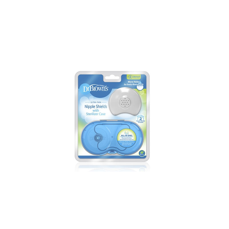 Dr Browns Protector de Pezon con Caja Esterilizadora T2 2 Uds