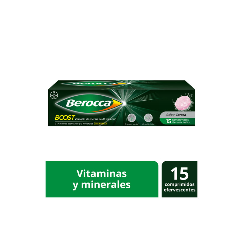 Berocca Boost Efervescente con Guarana 15 Comprimidos