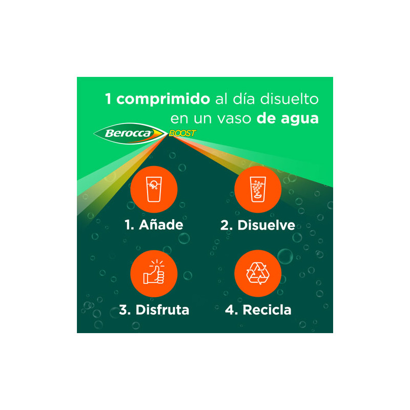 Berocca Boost Efervescente con Guarana 15 Comprimidos