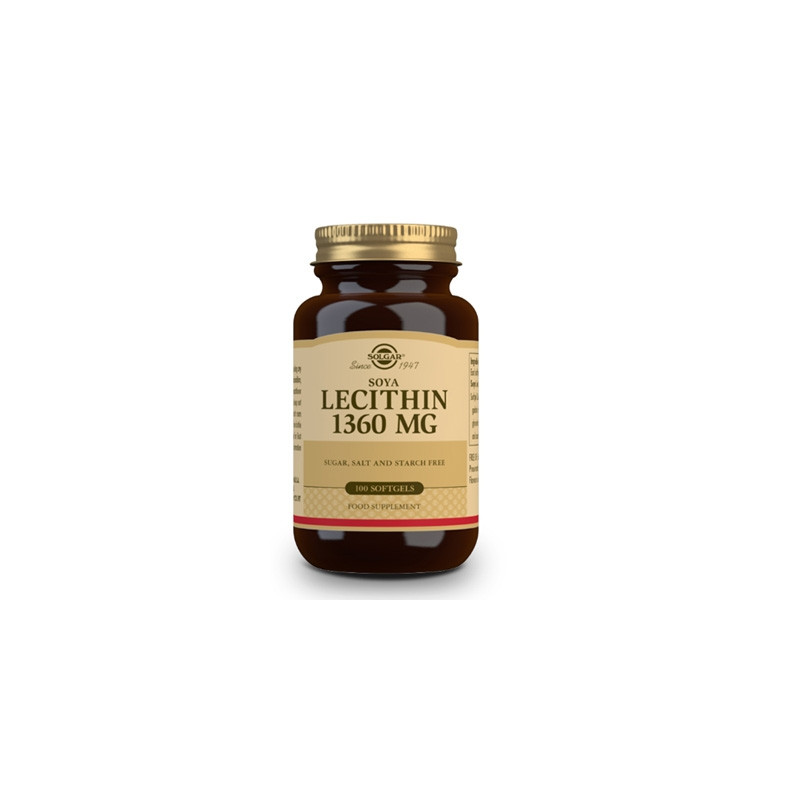 Solgar Lecitina de Soja 1.360 mg 100 Caps Gelatina Blanda