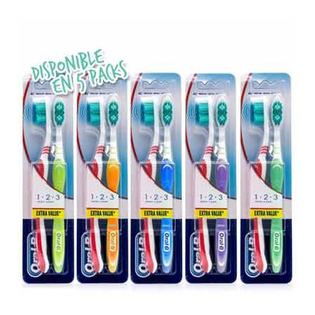 Oral-B Cepillo Dental 123 Shiny Clean Medio 2Uds