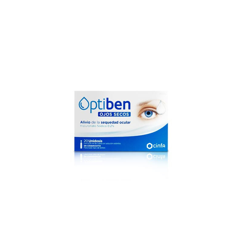 Optiben Gotas Sequedad Ocular 0.25 ml 20 Amp