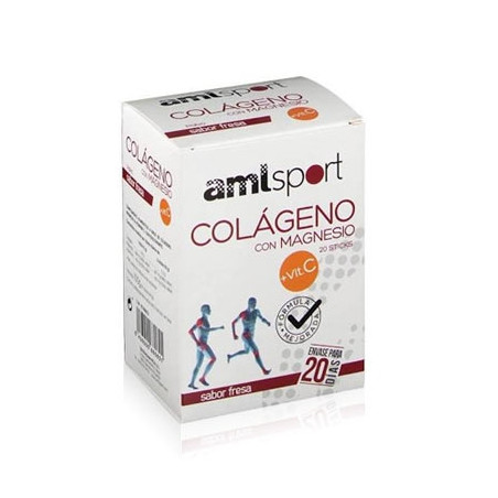 Lajusticia Amlsport Colageno-Magnesio+Vitamina C Fresa 20 Sticks
