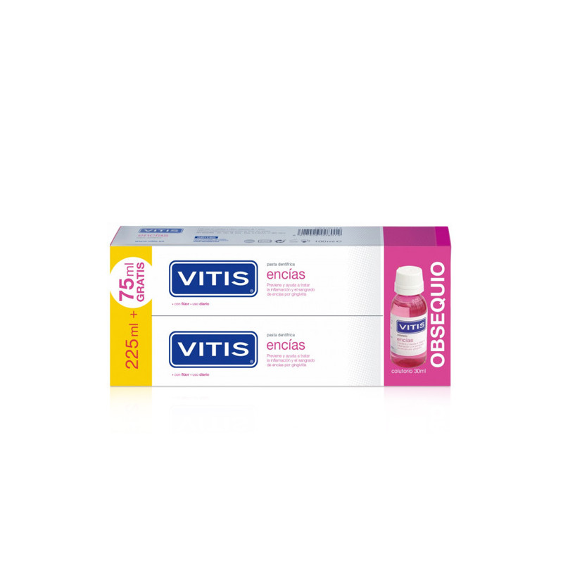Vitis Pasta Dental Encias Duplo 2x150ml + Colutorio 30ml