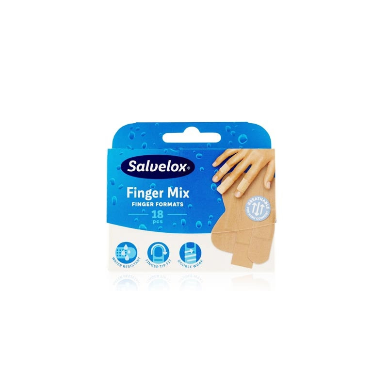 Salvelox Finger Mix Apósito Adhesivo Surtido 18 Uds
